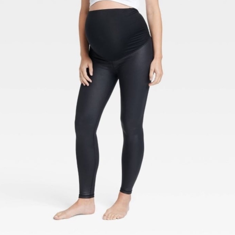ISABEL Women's Maternity Active High Gloss Leggings Size XL